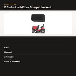 Dailygoods- Luchtfilter - 2 stuks - Compatibel met MTD/Troy-Bilt - Hoogwaardige filtratiematerialen - 2.5x5 cm - Motorbescherming - Motorfilter — thumbnail 3