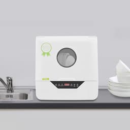 Compacte Vaatwasser - Mini Afwasser - Keuken Reiniging - 4 Wasprogramma's - 387 cm Breed - Wit — thumbnail 3