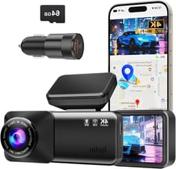 Dash Cam 4K - Auto Camera - Veilig Autorijden - Inclusief 64GB Kaart - 3.2 Inch Scherm - Zwart — thumbnail 1