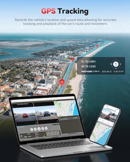 Dashcam auto 4K + 1080P voor en achter - WiFi GPS met nachtzicht, parkeermodus en 170° lens — thumbnail 5