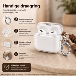 Case geschikt voor Samsung Galaxy Buds 4 / 4 Pro (2026) Hoesje – Transparant TPU Case met Ring - Helder — thumbnail 2