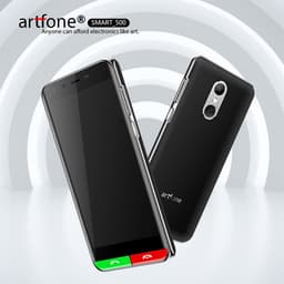 Senioren Telefoon - Smartphone - Artfone Smart_500 - 4G LTE - 5" - SOS-Functie - 3GB RAM - 32GB ROM - 2550 mAh - 13MP camera - GPS - Zwart — thumbnail 2