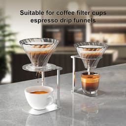 Draagbare koffiemachinehouder, aluminiumlegering, opvouwbaar, lichtgewicht accessoire met metalen frame voor buitenkoffiemachine - zwart. — thumbnail 2