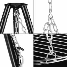 Rolu Barbecue – Vuurschaal BBQ – 94 × 94 × 149,5 CM – Grill Set - Grilloppervlak Ø52 CM – Driepoot Constructie – Dutch Oven — thumbnail 2