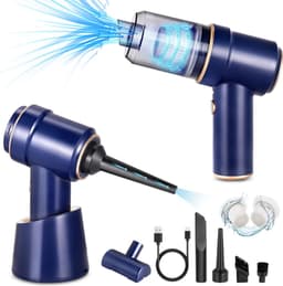 HEZIVO® Auto Stofzuiger - Kruimeldief Draadloos - Autostofzuiger Oplaadbaar - Handstofzuiger 3-in-1 - Ook voor Huisdieren Haar - Blauw — thumbnail 4