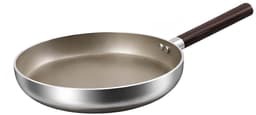 Cheffinger, Anti-aanbakkoekenpan 28 cm, geschikt voor inductie, met handvat in houtlook, Zilver — thumbnail 1