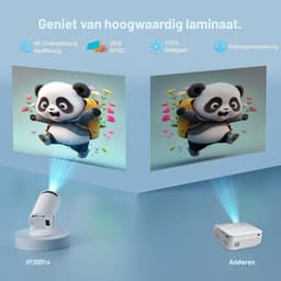 TIM® Draagbare beamer - Beamer - Projector - Mini Beamer - Wit - 10cm x 16cm x 10cm — thumbnail 2
