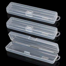 Set van 6 Bestekdozen - 27 cm Plastic, Draagbare Opbergdoos voor Herbruikbare Eetstokjes, Lepel en Vork, Ideaal voor Buiten, Reizen en Kamperen — thumbnail 5