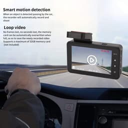 Dailygoody - Dash Cam - Autorijdende Recorder - 3 Inch Display - Bewegingsdetectie - Nachtzicht - Geschikt voor Parkeren - Compact — thumbnail 2