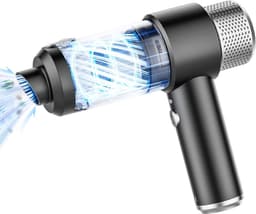 Draadloze handstofzuiger - Krachtige stofverwijdering met 16000 Pa - Draagbaar en lichtgewicht, oplaadbaar via USB, geschikt voor auto's, dierenharen, kantoren, huizen en keukens (zwart) — thumbnail 1