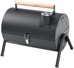 KINGHoff Grill - Draagbare Houtskoolbarbecue Grill - Camping BBQ met Deksel - Opvouwbare Tafelgrill - Reis BBQ met Ventilatie - Compacte Barbecue voor Balkon & Camping - Gepoedercoat Staal - ca. 41 x 25 x 38 cm - Zwart — thumbnail 4