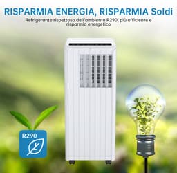 Mobiele airco 9000 BTU 3-in-1– Koelen, ontvochtigen (42L/dag), ventilator (2 standen) – Slaapmodus – 24U timer – Klasse A – Stil – Voor 25 m² — thumbnail 3