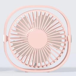 KZQ USB mini ventilator tafelventilator geluidsarm 3 standen roze — thumbnail 3