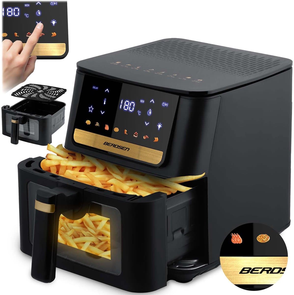 Berdsen BD-655 - Airfryer - 6,5L - 1700W - Touchscreen — afbeelding 1