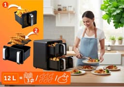 Berdsen BD-664 - Airfryer - 12 l - Dubbelzijdig - 2800W — thumbnail 4