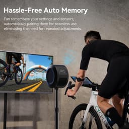 Cycplus F1 Pro Cardio - Fitness Fan met Afstandbediening - Air Mover - Ventilator - met App - Vloerventilator - Hartmeter - Cycling fan - Fiets ventilator - Indoor - met Standaard — thumbnail 5