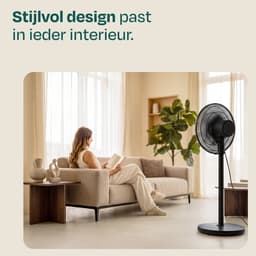 VONROC Vloerventilator - 3 snelheden – incl. afstandsbediening - timer - verstelbaar in 3 hoogtes - zwart — thumbnail 5