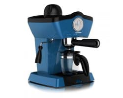 Heinner Charm HEM-200BL Handmatige Espressomachine – 800 W – 3,5 bar – Waterreservoir 250 ml – Voor Espresso en Cappuccino – Melkopschuimer – Frontthermometer – Blauw