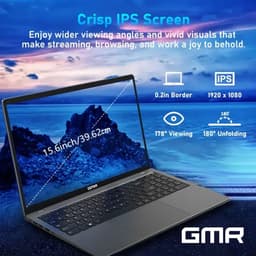 Office Laptop 15.6 Inch Full HD - Intel N95 - 12GB DDR5 RAM - 512GB SSD - Windows 11 Pro - GMR Notebook voor Studie, School, Office, Internet, E-mail en Thuiswerken - Zakelijke Laptop - Studenten Laptop - Werk Laptop — thumbnail 2
