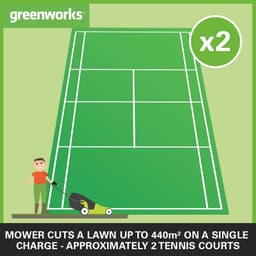 Draadloze Accu Grasmaaier voor Gazons tot 440 m² - 41 cm Maaibreedte, 50 L Zak, 3 Jaar Garantie — thumbnail 2