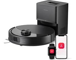 Roborock Q10 S5+ Robotstofzuiger en Dweil met Zelflediging-Zuigkracht van 10000 Pa-Vibrerende dweilpads-Handsfree Reinigen tot 7 Weken-Dubbel Anti-klitontwerp-Automatisch dweilen-Obstakelvermijding-Zwart-S8 Plus Upgrade