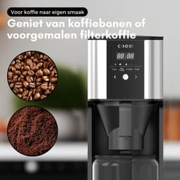 COOK-IT Koffiemachine met Bonen en Filterkoffie - Coffee Machine - Koffiezetapparaat met Display en Timer — thumbnail 2