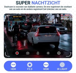 Dashcam voor Auto - Dual - Camerabewaking - Full HD - Zwart — thumbnail 4
