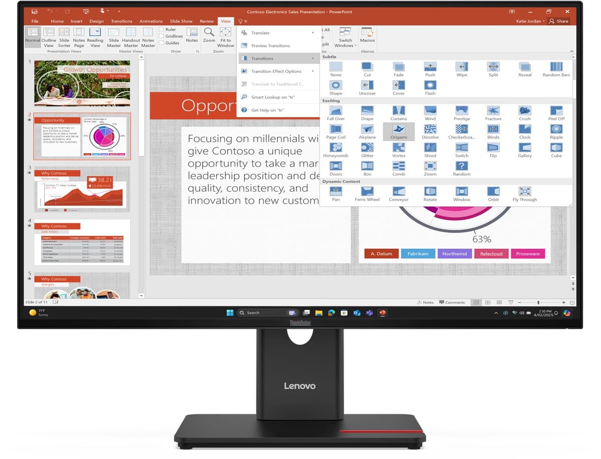 Lenovo ThinkVision T27-40 + MC60 Webcam — afbeelding 1