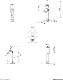 Neomounts DS15-540BL1 Tablethouder Zwart — thumbnail 2