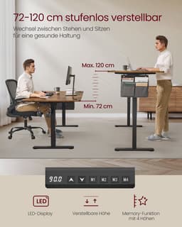 Bureau elektrisch in hoogte verstelbaar 180 x 80 cm — thumbnail 3