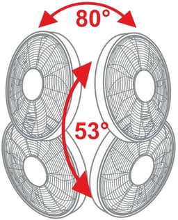 Casafan Airos Eco Design Wall II SW wandventilator zwart 40 cm - Timer - Afstandsbediening - Horizontaal en verticaal oscilleren — thumbnail 2