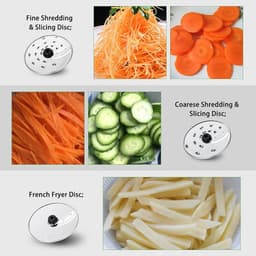 Keukenmachine - Hakmolen - Foodprocessor - Keukenmixer - Inc. 3.2L Mengkom - Deegkneden - Keukenmachine Hakmolen - 1.5L Mixer - Molen - Citruspers - Garde - Kunststof - 1100W - 40 x 27 x 40 cm - Donkerblauw — thumbnail 2