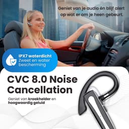 Otiume - Draadloze Headset - Noise Canceling - Microfoon - Incl. Oplaadkoffer - Bluetooth 5.3 – Handsfree Bellen - Zwart/zilver — thumbnail 5