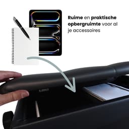 Pianokruk Verstelbaar in Hoogte met Opbergruimte - Piano Stoel - Pianobank - Klassiek Voeten Bankje - Kruk - Zwart - Hout en Vegan Leer - Hoogte 48 tot 58 cm — thumbnail 3