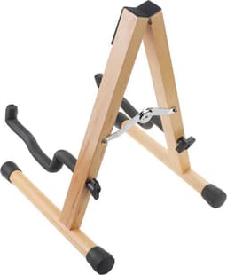 Gitaarstandaard - Opvouwbare "A"-standaard voor akoestische en elektrische gitaar - Hout — thumbnail 3