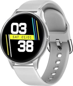 Belesy® Callisto - Smartwatch Dames – Smartwatch Heren - Horloge - Stappenteller - Kleurenscherm - Koortsmeter – Bloeddruk - Full Touch - Maak je eigen wijzerplaat – Zilver - Grijs – Siliconen - Moederdag — thumbnail 2