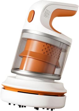 Oplaadbare USB‑bureaustofzuiger - Krachtige stille zuigkracht - Handstofzuiger voor thuis en kantoor - Geschikt voor computertoetsenborden, huisdiervachten en kruimels - Oranje - Tafelstofzuiger Handzaam - Multifunctionele tafelreiniger — thumbnail 1