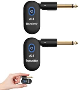 carmdering - Draadloos Gitaarsysteem 2,4 GHz – Zender en Ontvanger voor Elektrische Gitaar en Basgitaar, Draadloos Muziekinstrument Systeem, Lage Latency <4 ms, 30 m Bereik — thumbnail 1