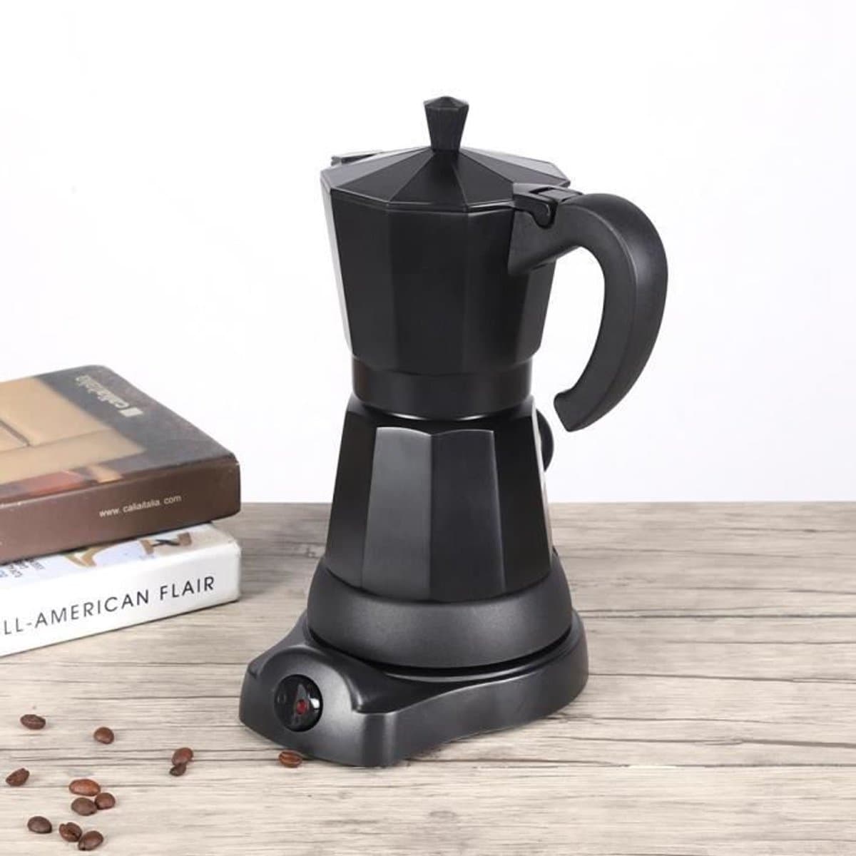 Draagbaar elektrisch koffiezetapparaat - 300 ml - Capaciteit voor 3 kopjes - Zwart — afbeelding 1