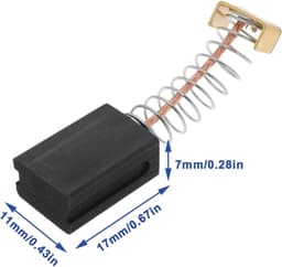 Koolborstels voor elektrische grasmaaier 7 x 11 x 17 mm - RC-441 - compatibel met Einhell GC-EM 1536 - soepele werking - ShopVlot — thumbnail 3