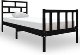 Bedframe familiebed palletbed massief houten bed zwart grenen 75x190 cm 2FT6 Small Single — thumbnail 4