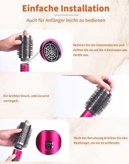 grote, ronde volumeborstel voor Dyson Airwrap HS01-05, volumeopzetborstel voor slap en plat haar, goud — thumbnail 5