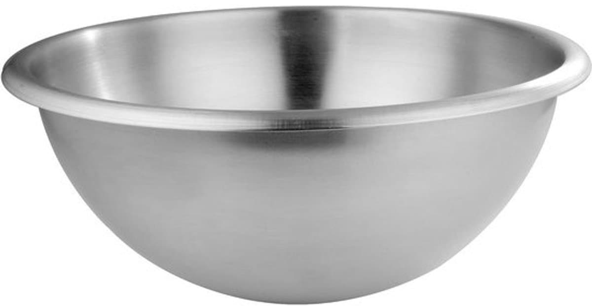 Deegkom RVS - Mengkom Groot - Grote hoeveelheden bereiden - Matte binnenkant - 40 cm 164 L - Zilverkleurig — afbeelding 1