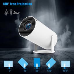 Mobiele telefoon beamer projector Halloween 720p HD helder daglicht geschikt voor reclame muur disco muziek video's ondersteuning 180° rotatie — thumbnail 5