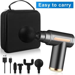 Mini-spiermassagegeweer, ultrastil massagegeweer, 6 snelheden, 4 massagekoppen, LCD-scherm, draagbare elektrische stimulators om spierpijn te verlichten — thumbnail 5