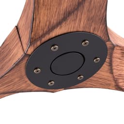 DESMIU Plafondventilator - 107 cm - 6 Snelheden Met Afstandsbediening - ABS - Zwart En Donker Walnoot - Binnen En Buiten - Zonder Verlichting — thumbnail 4