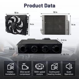Auto Airconditioning 12V Model1 Heat Cool - 550 W Vermogen - 10500 BTU Koelcapaciteit - ABS+PC Materiaal - Voor Auto En Camper — thumbnail 4