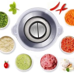 Elektrische Vleesmolen - 500W - Foodprocessor - Hakmolen - 2L RVS Keukenmachine - 2 Snelheden - voor Vlees - Noten en Groenten - Eenvoudig Schoon te Maken - Standaard Extra Mes — thumbnail 3