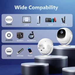 Beamer Draagbare LED - Elektrische Focus 1024x720 Resolutie - 3840x2160 4K Compatibel - WiFi 6 Bluetooth 5.2 - Thuisbioscoop Projector — thumbnail 4
