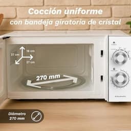 Magnetron 25 liter met grill en timer - 900W en 1000W - 3 combinatiemodi — thumbnail 2
